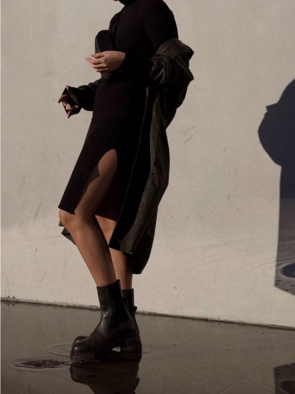 Trois the Label Mulder Dress in Black Size L